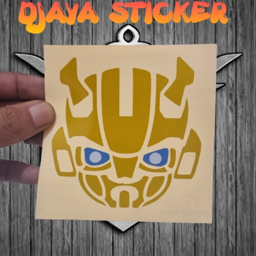 Cutting Sticker Logo Transformer Bumblebee Stiker Variasi Motor Acc