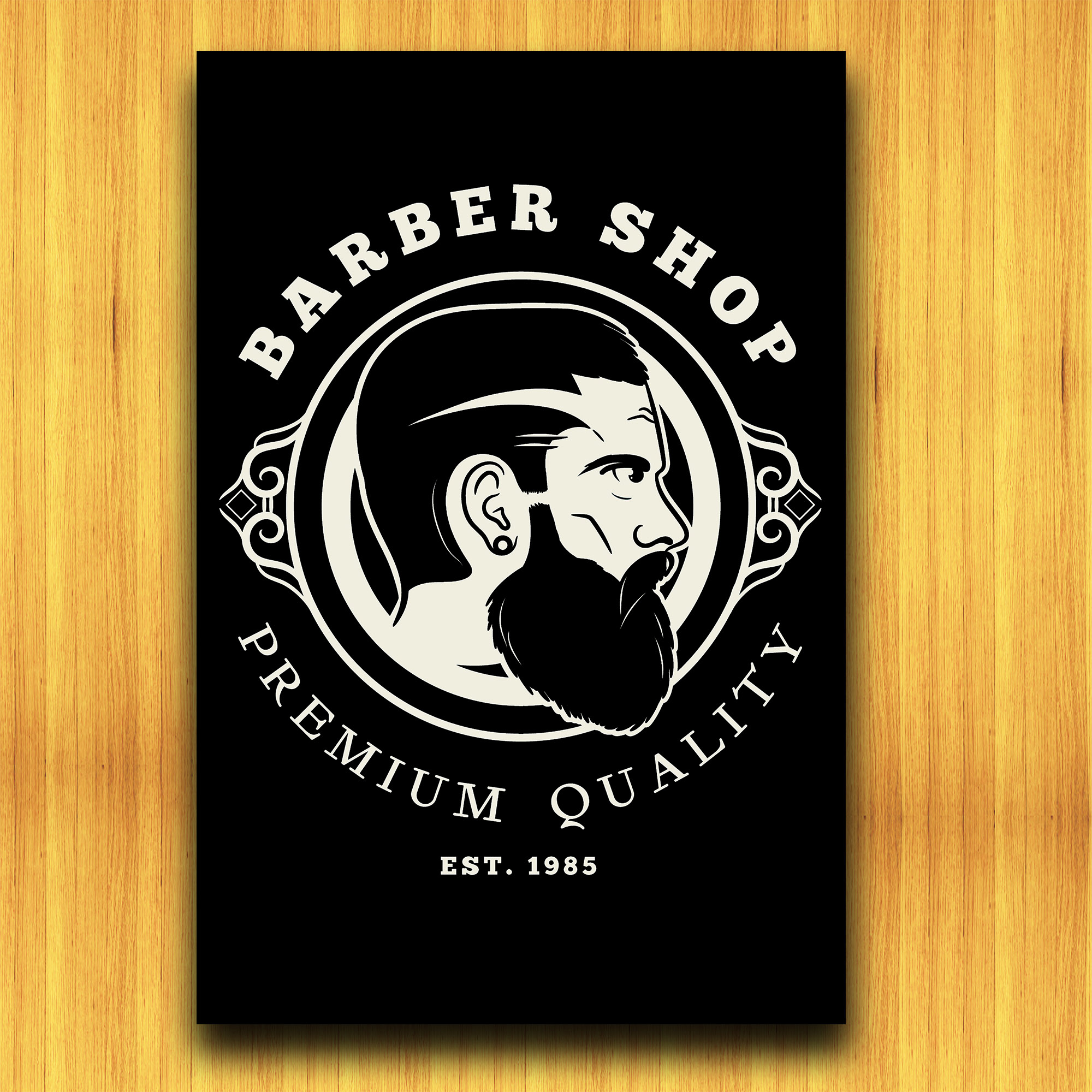 Poster Kayu Barbershop Pigura Kayu Hiasan Dinding Lazada Indonesia