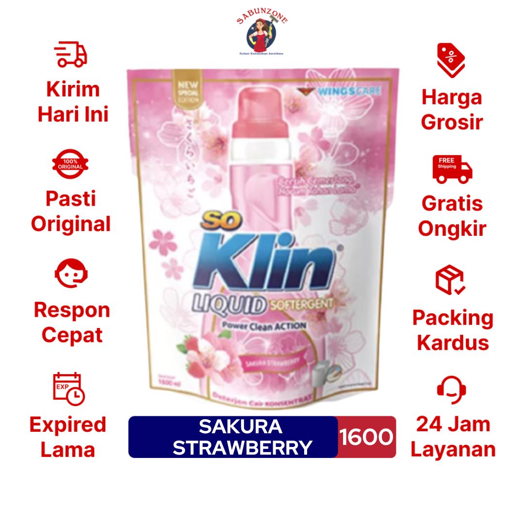 Deterjen Cair Konsentrat So Klin Liquid Softergent Power Clean Action