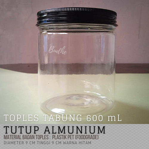 TOPLES TABUNG Toples Plastik Bening Cantik Kekinian TUTUP ALUMUNIUM