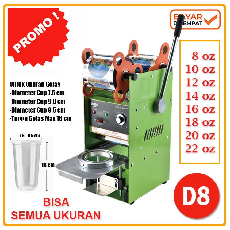 Qme Mesin Cup Sealer Mesin Press Gelas Plastik Cup Sealer Oz Oz