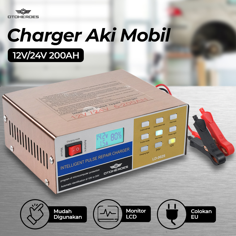 Taffware Charger Aki Mobil Lead Acid Smart Battery Charger 12V 24V