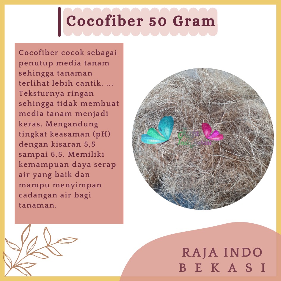 Rajaindobekasi Cocofiber 50 Gram Sabut Kelapa Media Tanam Serabut