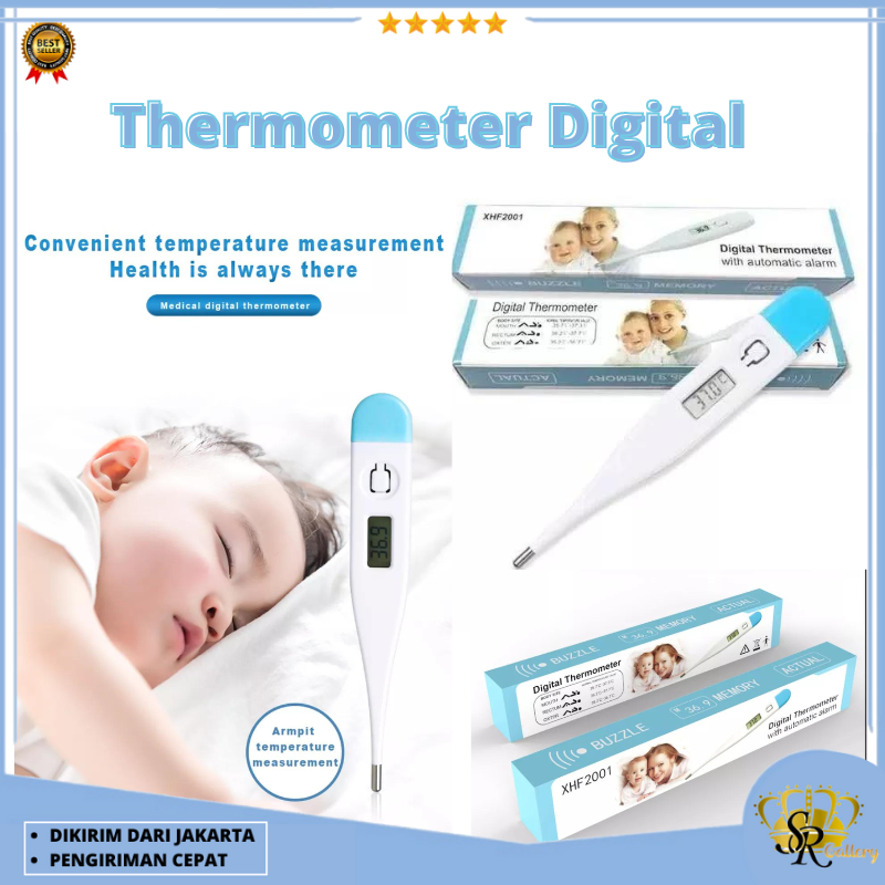 Thermometer Digital Pengukur Suhu Tubuh Termometer Pengecek Suhu Badan