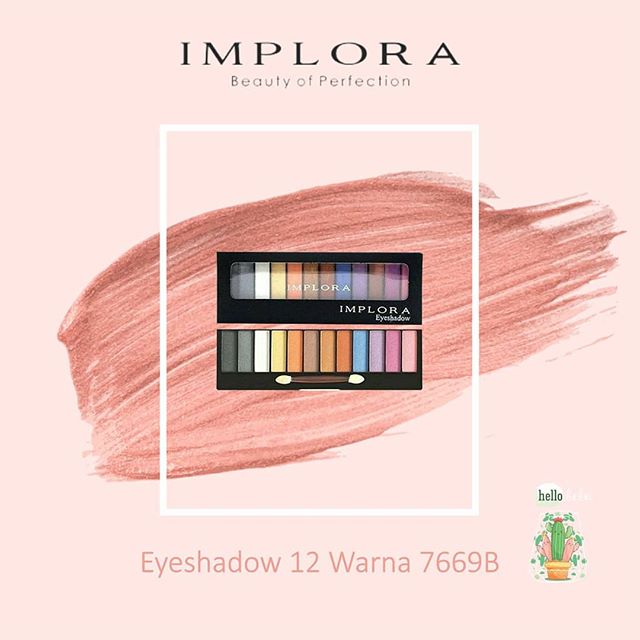 Eye Shadaw Implora 7669B Rias Wajah Make Up Warna Natural Mudah