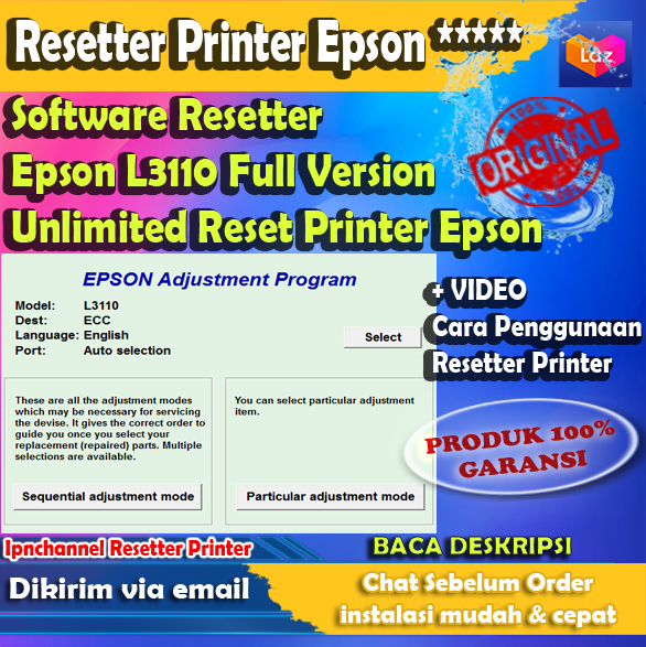 Resetter Epson L3110 Full Version Unlimited Reset Printer Epson