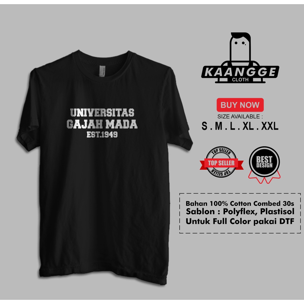 Kaos Kampus UGM Universitas Gadjah Mada 1949 Baju Distro Lazada Indonesia