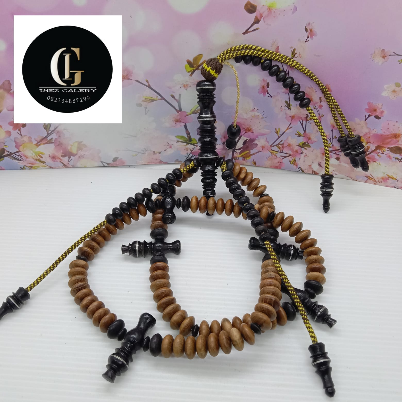 Tasbih Tijani Kayu Stigi Kombinasi Kelor Hitam D101 Lazada Indonesia