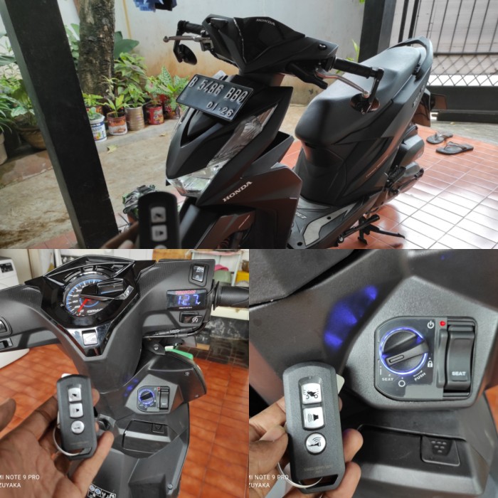 KEYLESS HONDA NEW BEAT DELUXE PAKAI MODUL SCU DAN REMOT HONDA PCX