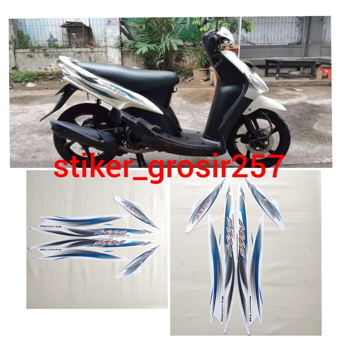 Stiker Sticker Striping Lis Les Bodi Yamaha Mio Sporty Tahun Warna