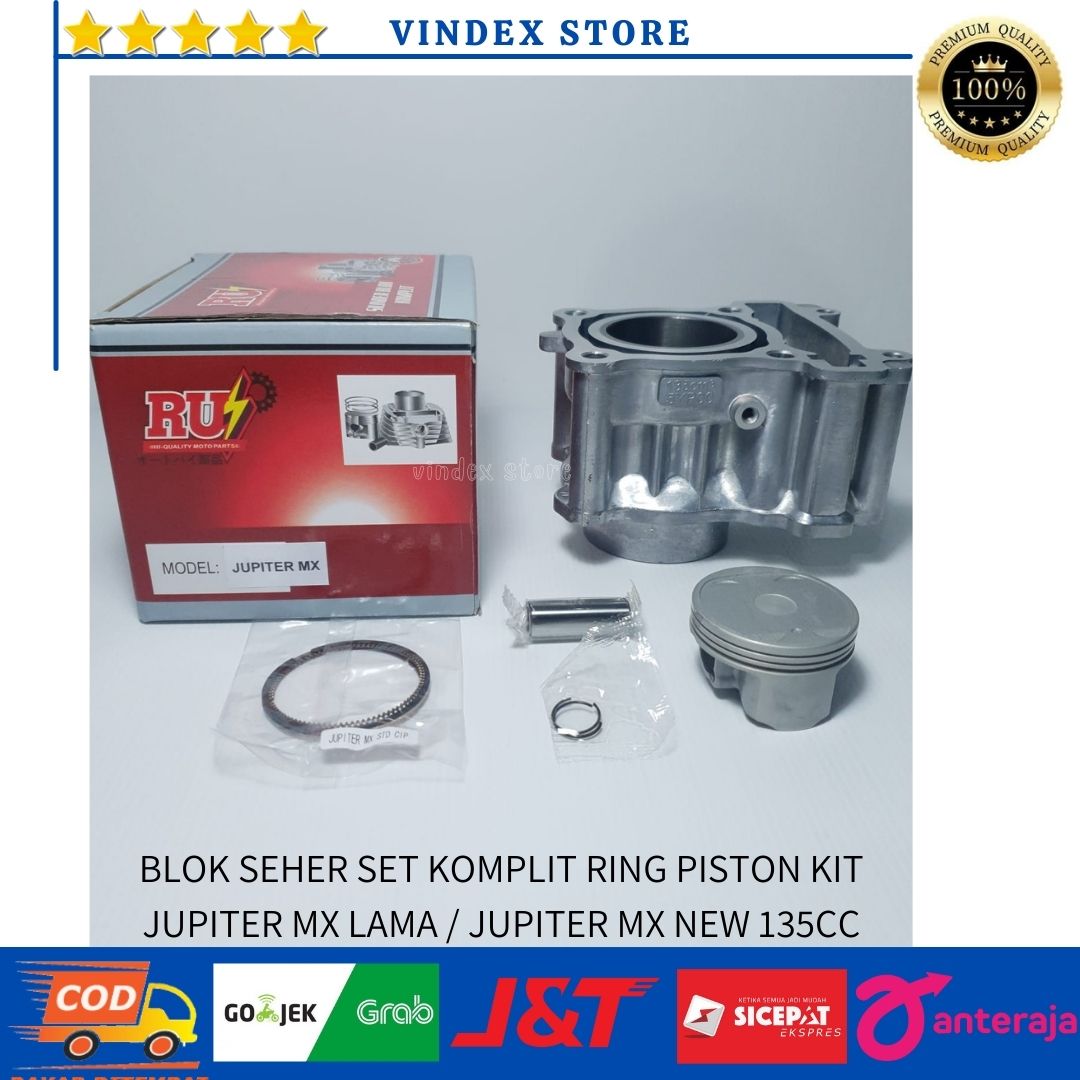 BLOK SEHER BORING BLOCK CYLINDER SET KOMPLIT RING PISTON KIT JUPITER MX