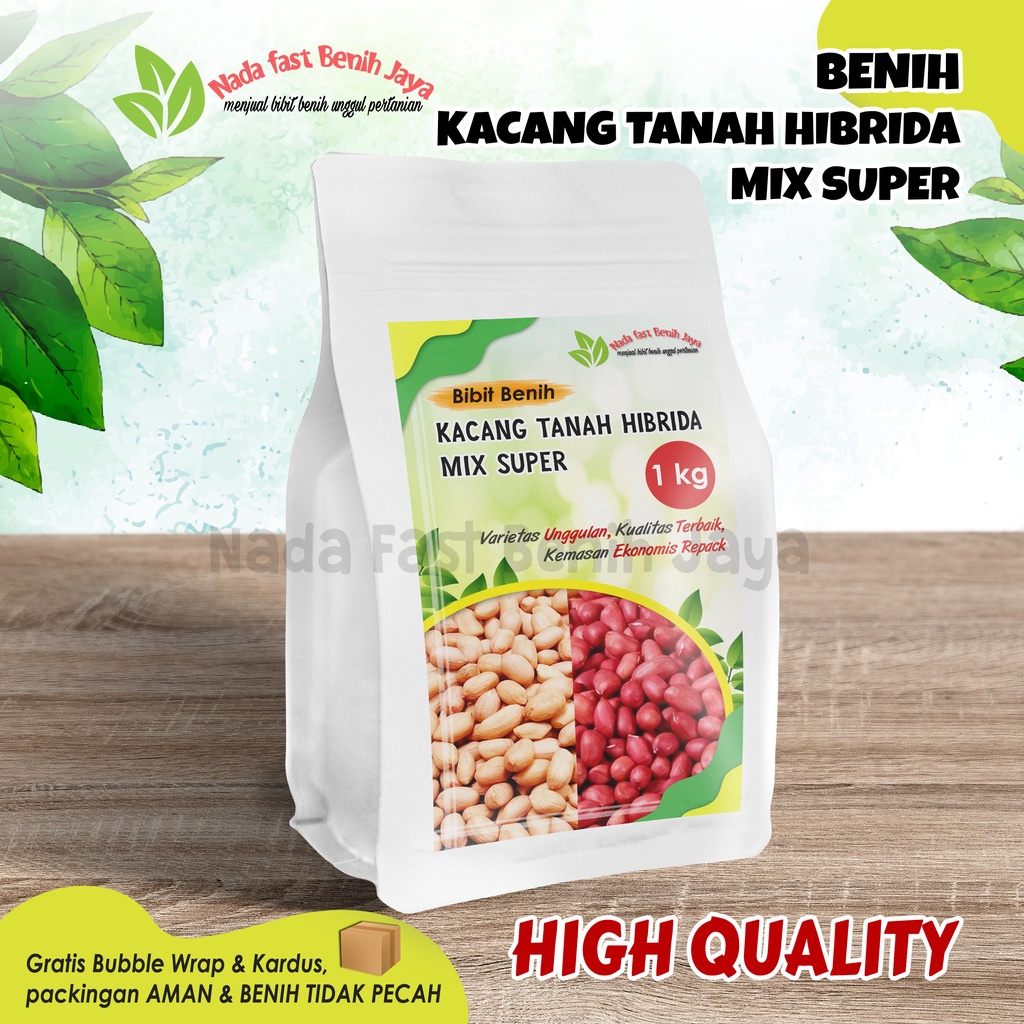 Benih Kacang Tanah Mix Super 1 Kg Bibit Kacang Tanah Kemasan Jumbo