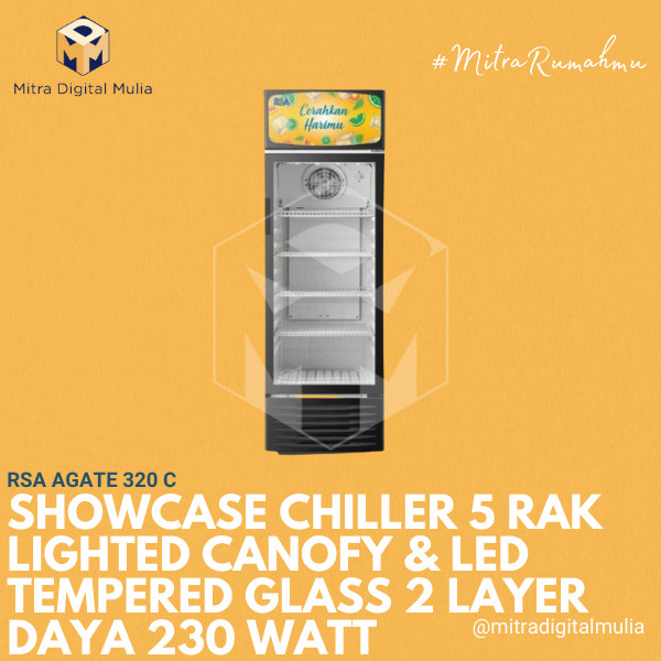 GEA SHOWCASE RSA AGATE 320 C CHILLER 5 RAK 328 Liter Lazada Indonesia