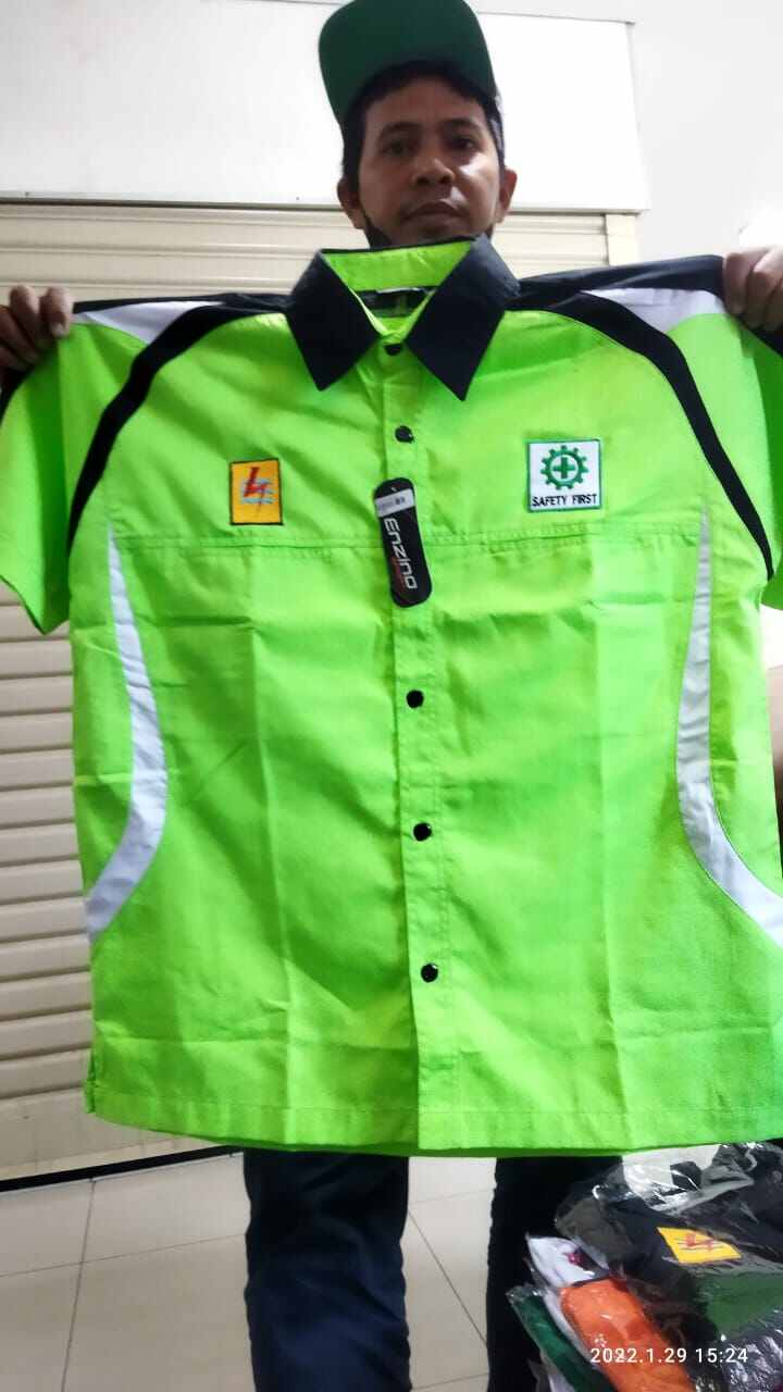 Baju Kemeja PLN Listrik Pintar Lengan Pendek Terbaru Hijau