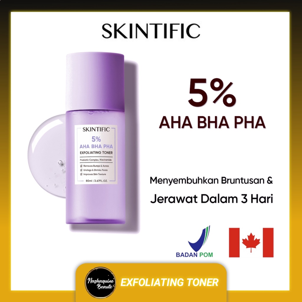 SKINTIFIC 5 AHA BHA PHA Exfoliating Toner 90ml Lazada Indonesia