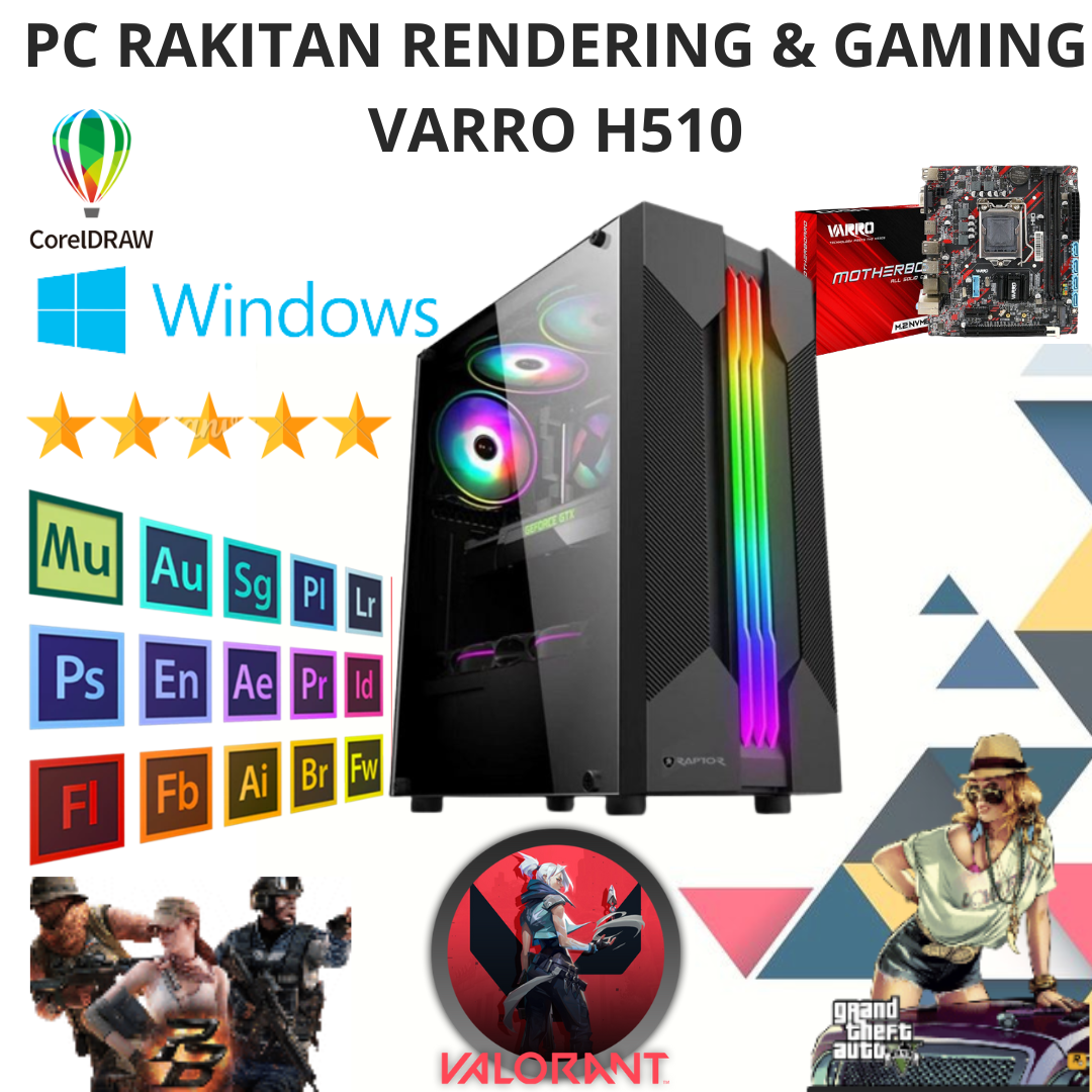 Pc Komputer Rakitan Rendering Gaming Editing Intel Core I F Mobo