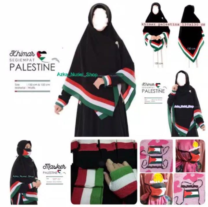 cdR* Set Gamis + Hijab PaLestina