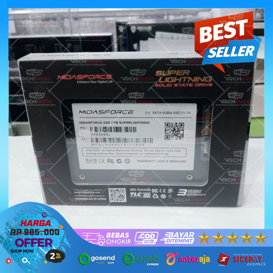 Ssd Sata Midas Super Lightning Force Tb Sata Lazada Indonesia