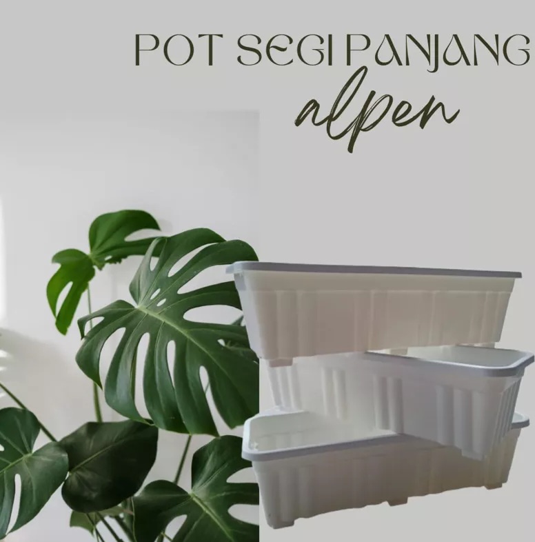 Pot Segi Panjang Alpen 50 Pot Bunga Kotak Segi Panjang Bagus