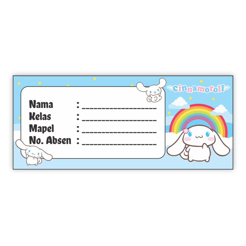 Label Book Seri Sanrio Jual Per Pcs Sticker Nama Buku Jadwal