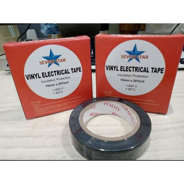 Lakban Hitam Listrik Solasi Solatip SEVEN STAR Listrik Vinyl Electrical