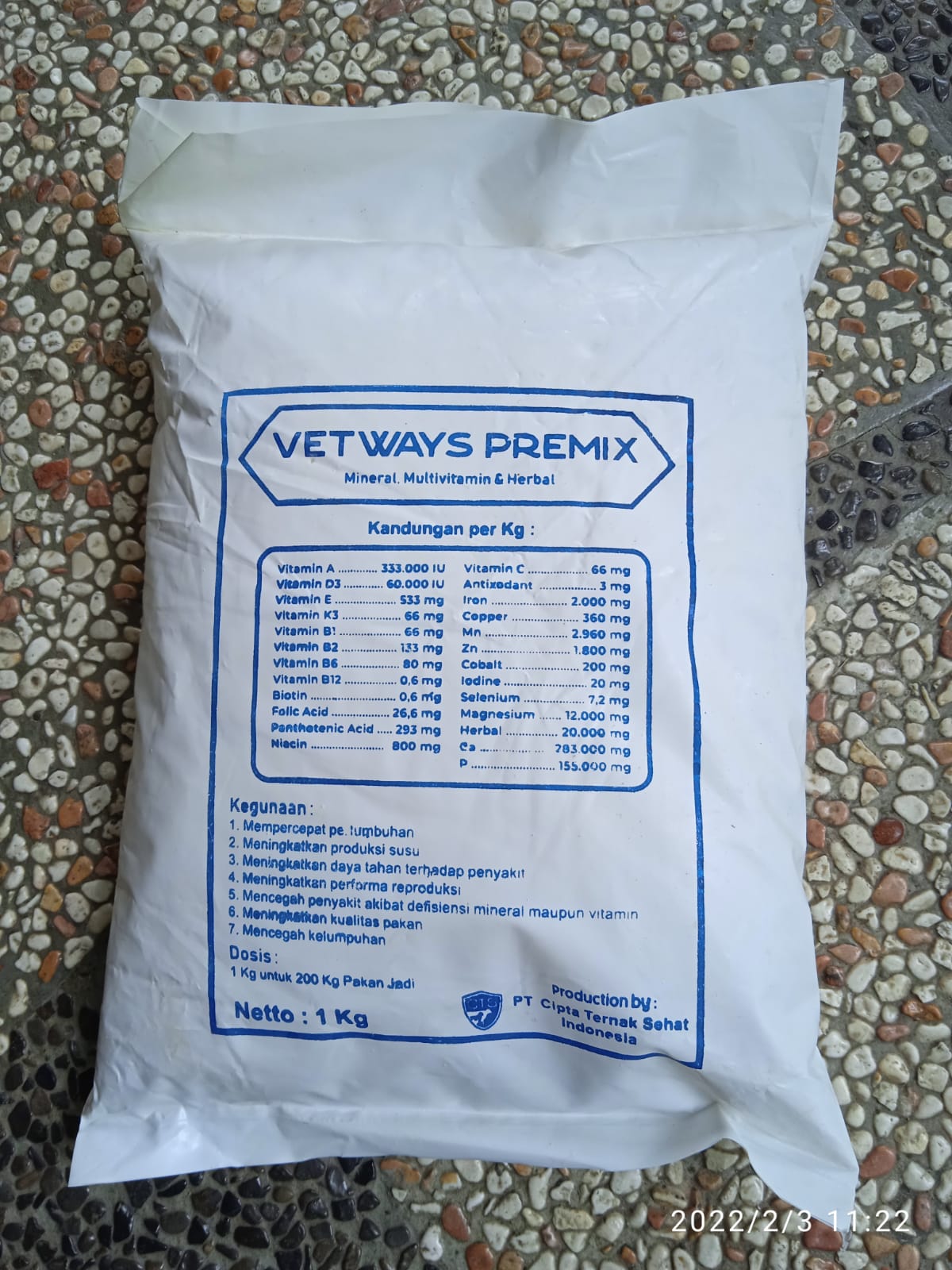 Vetways Premix Mineral Premix Multivitamin Penggemuk Sapi Kambing Domba