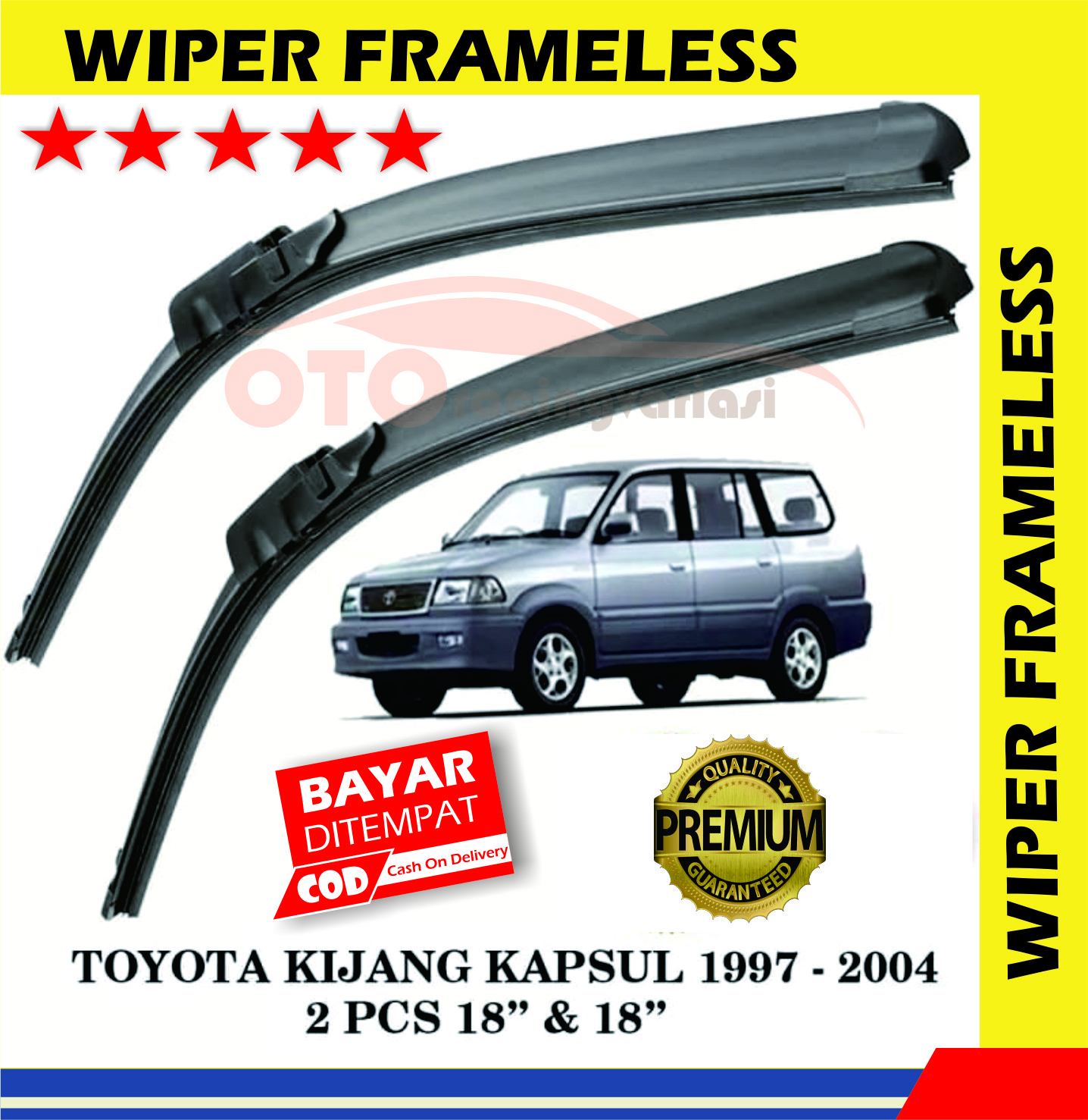 Wiper Mobil Kijang Kapsul Krista Lgx Lsx Set Pcs Kiri Dan Kanan