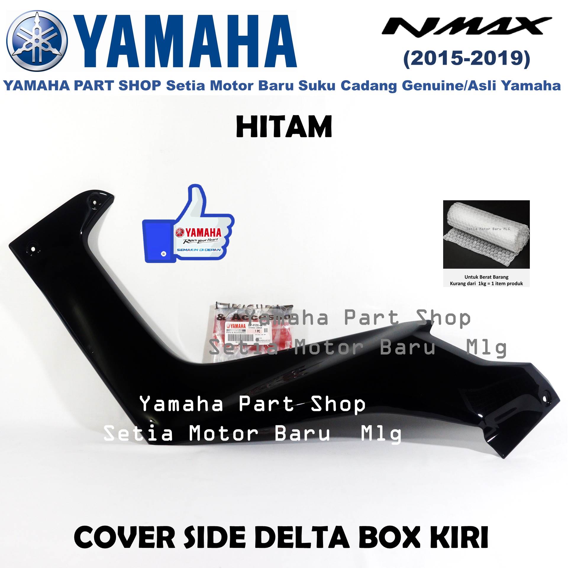 Cover Side Delta Box Lantai Samping Nmax N Max Old Hitam Kiri Asli