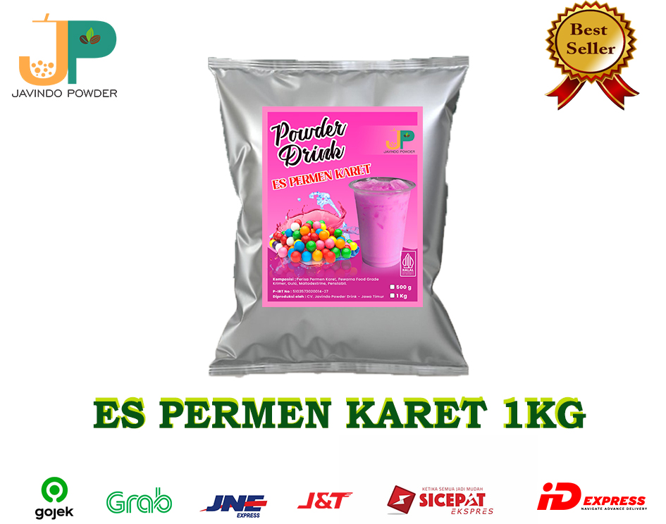 Bubuk Minuman Bubble Drink Rasa Es Permen Karet Bubble Gum Pink Kg