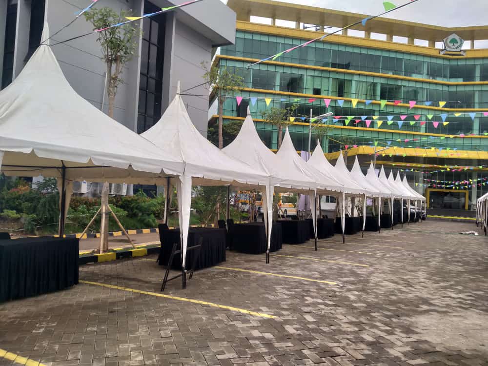 Sewa Tenda Kerucut Ukuran X Event Bazar Karnaval Warna Putih Lazada