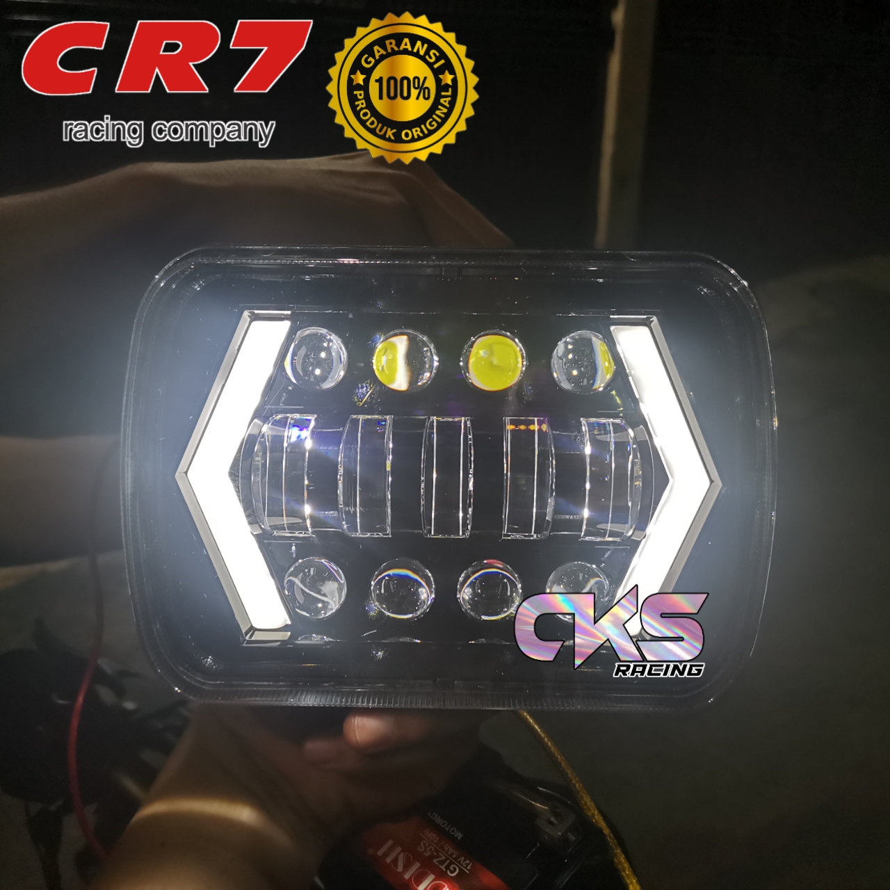 LAMPU LED DAYMAKER ORIGINAL CR7 KOTAK 7 INCH JEEP FEROZA L300 TAFT 60