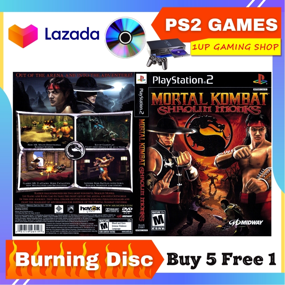 Kaset DVD Game PS2 Mortal Kombat Shaolin Monks Lazada Indonesia