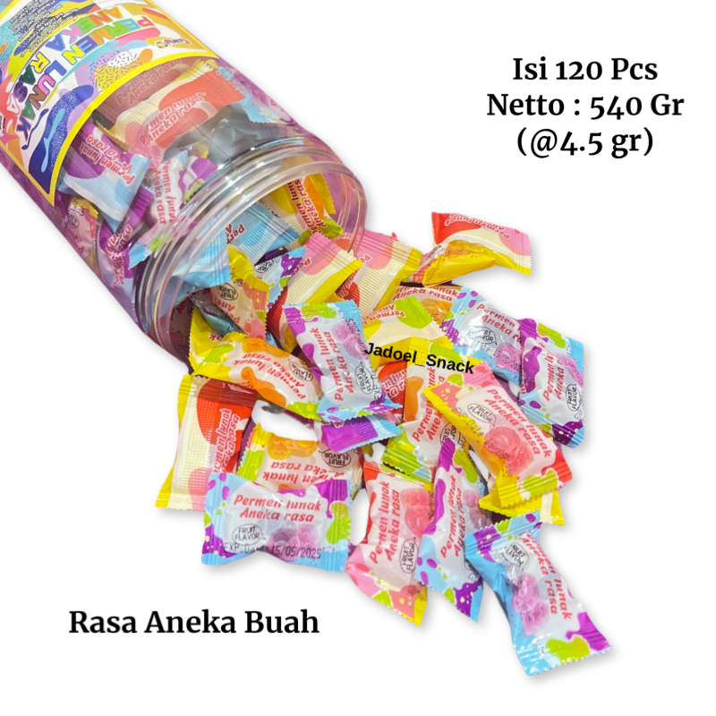 Permen Luvmi Toples Filled Fruit Lunak 120 X 4 5 Gr Sweety Rasa Aneka