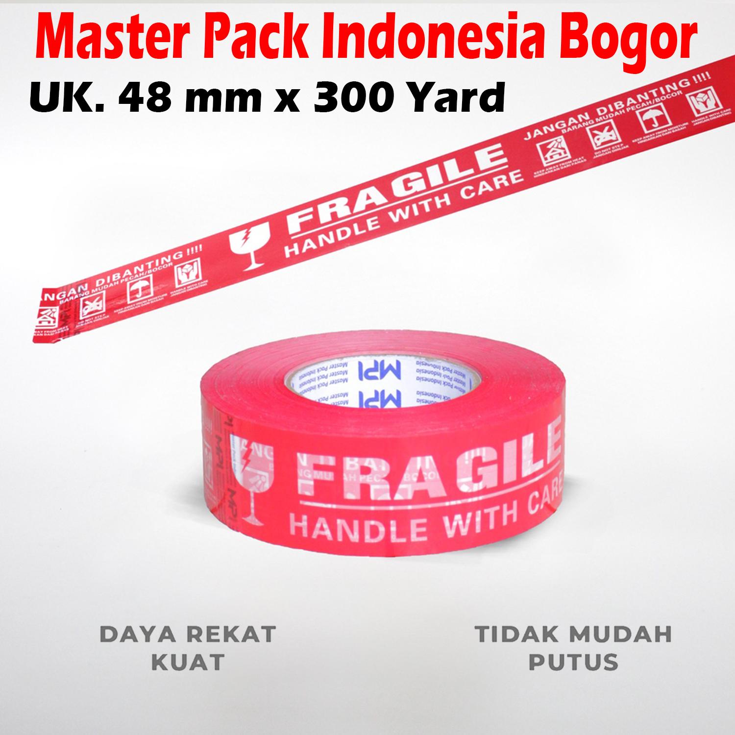 Lakban Fragile Merah Putih Uk Mm X Yard Handle With Care