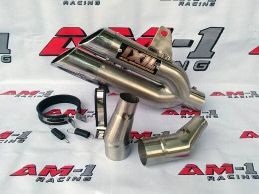 Knalpot IXIL Doble Cabang Slip On Ninja 250fi 250 fi Karbu RR Mono