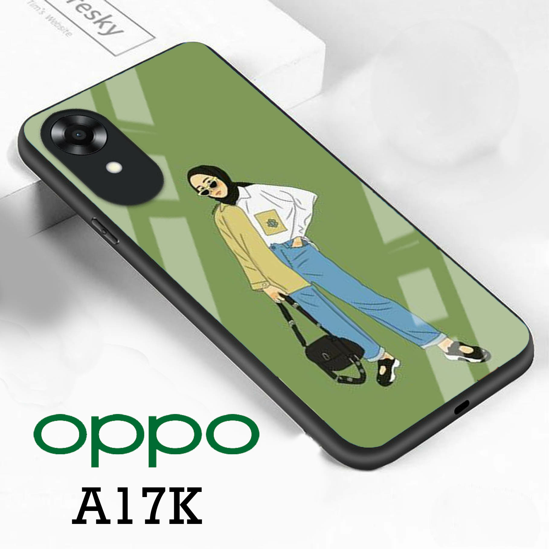 Softcase Glass Kaca Oppo A K Terbaru Bk Case Oppo A K