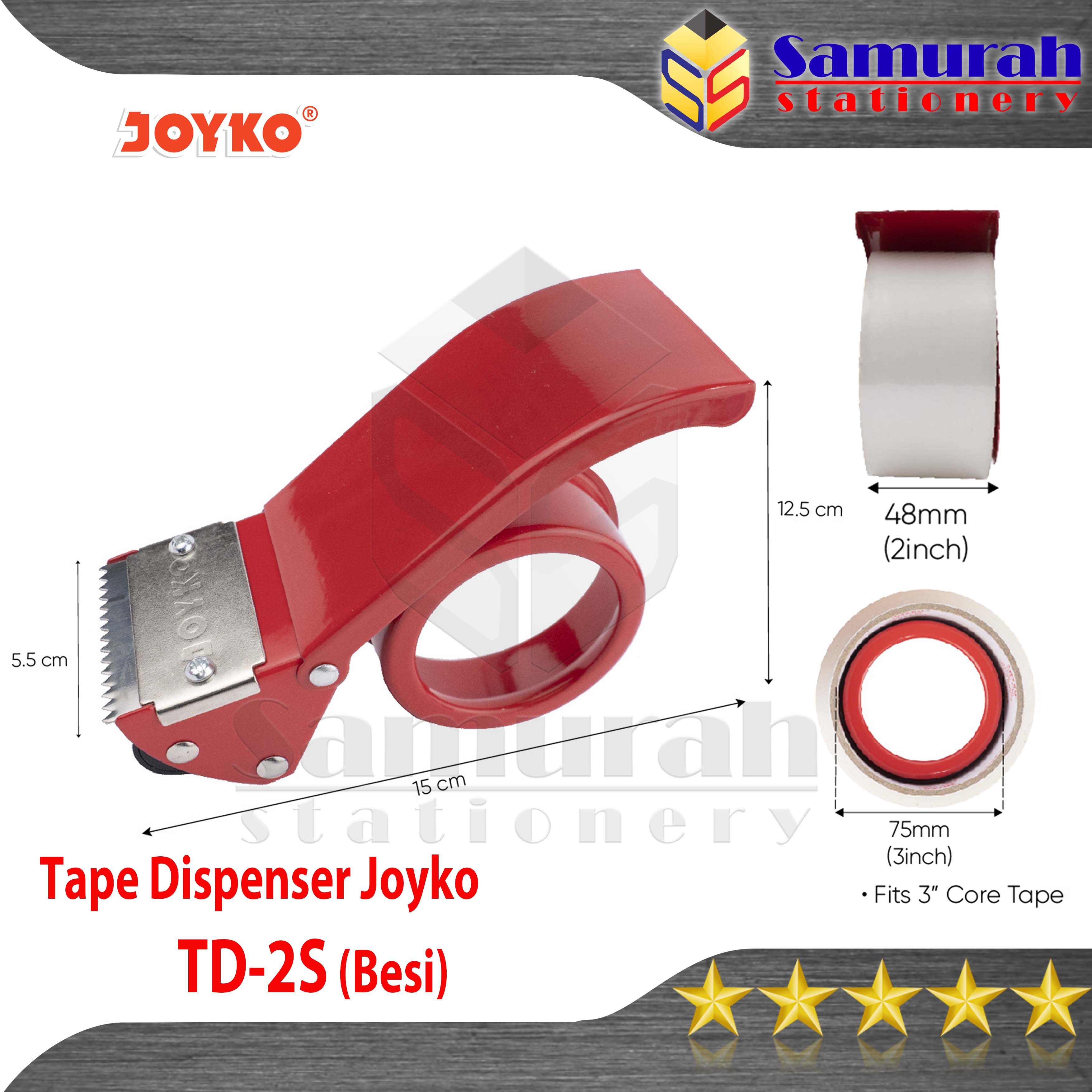 Tape Cutter Joyko TD 2S Tape Dispenser Besi TD 2S Pemotong Lakban OPP