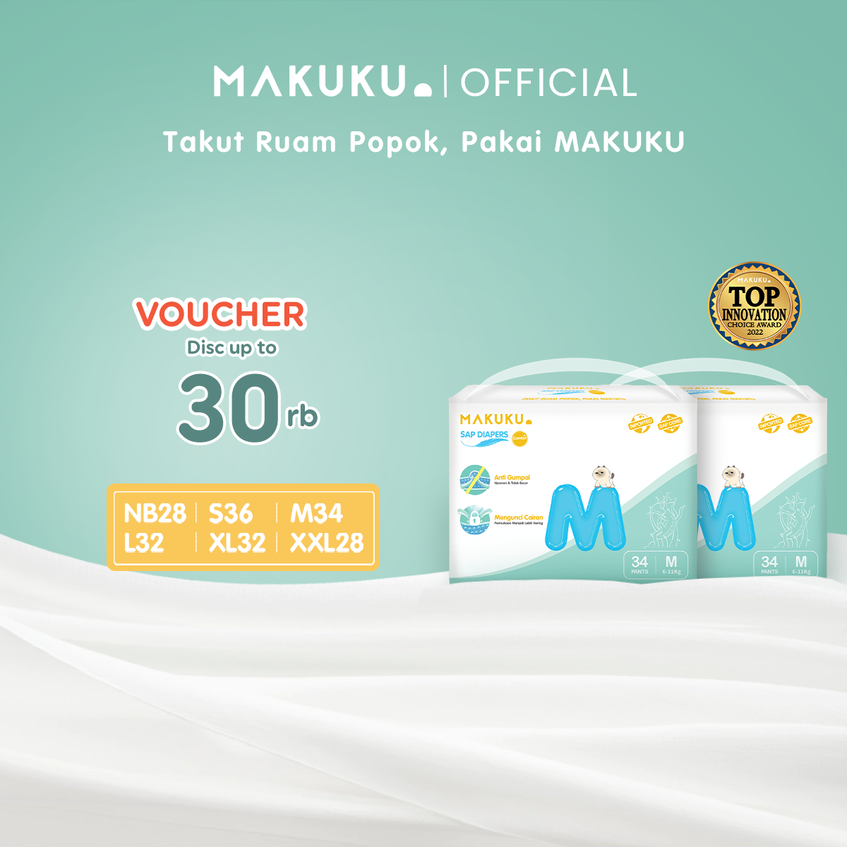 Pcs Makuku Sap Diapers Comfort Pants M X Pcs Popok Bayi Tipis