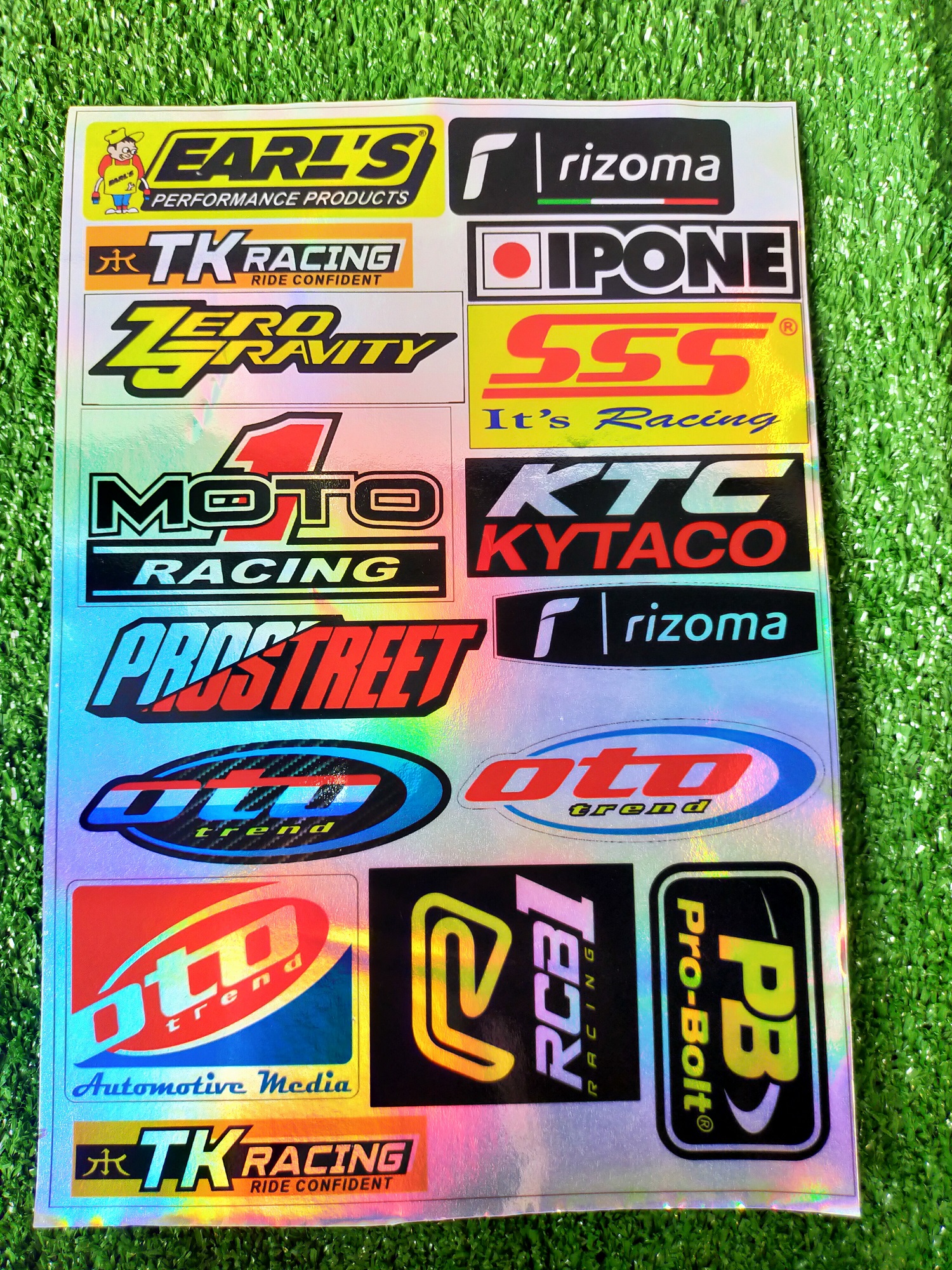 Ar Stiker Pack Sponsor Racing Hologram Set Isi Banyak Stiker Motor