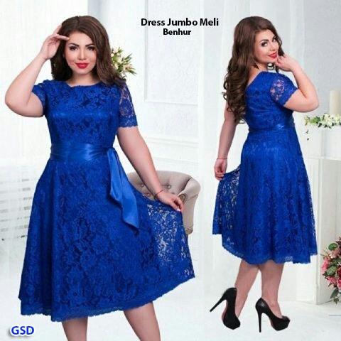 NCR-Baju Terusan Wanita / Dress Brukat Wanita / Dress Santai / Dress Jumbo Meli