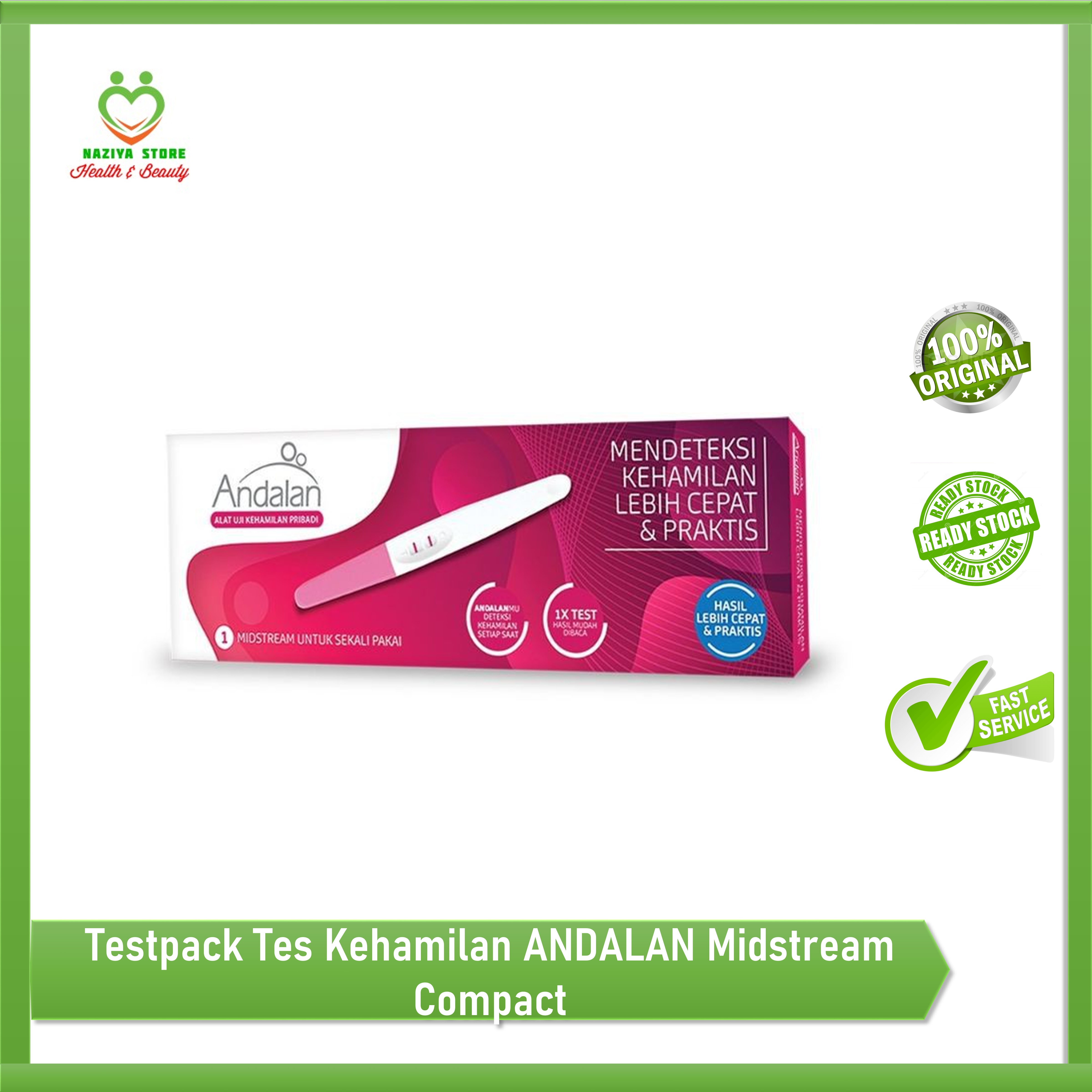 Testpack Tes Kehamilan Andalan Midstream Compact Tes Hamil Alat Uji