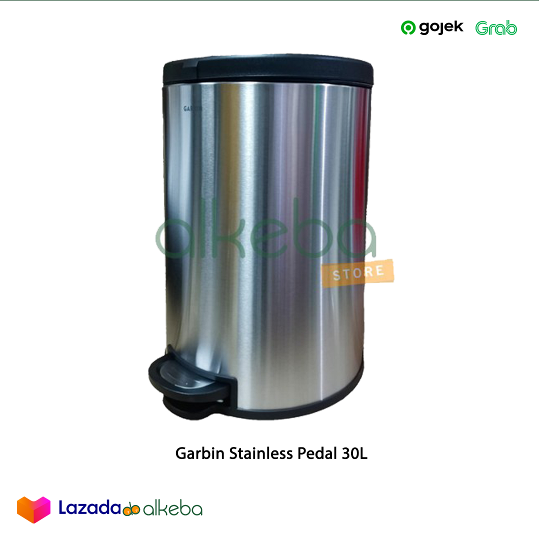 Tempat Sampah Stainless Liter Tutup Standar Tong Sampah Injak Besar