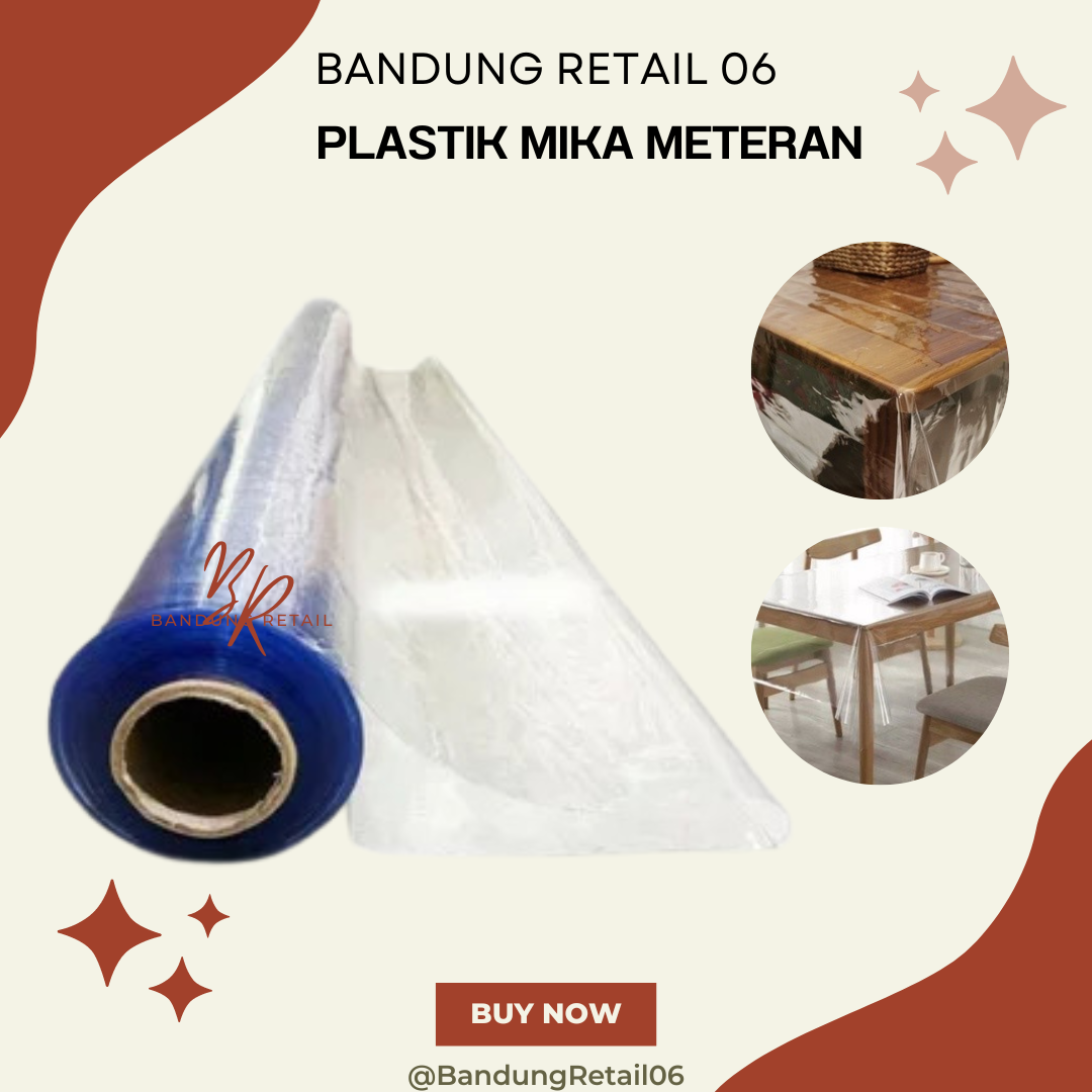 Plastik Mika Bening Lemas Meteran Untuk Meja Makan Ukuran Tebal 0 19mm