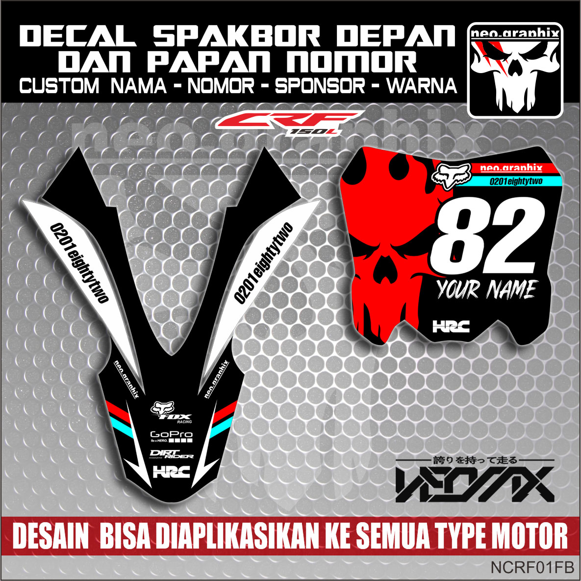 DECAL SPAKBOR DEPAN DAN PAPAN NOMOR Lazada Indonesia