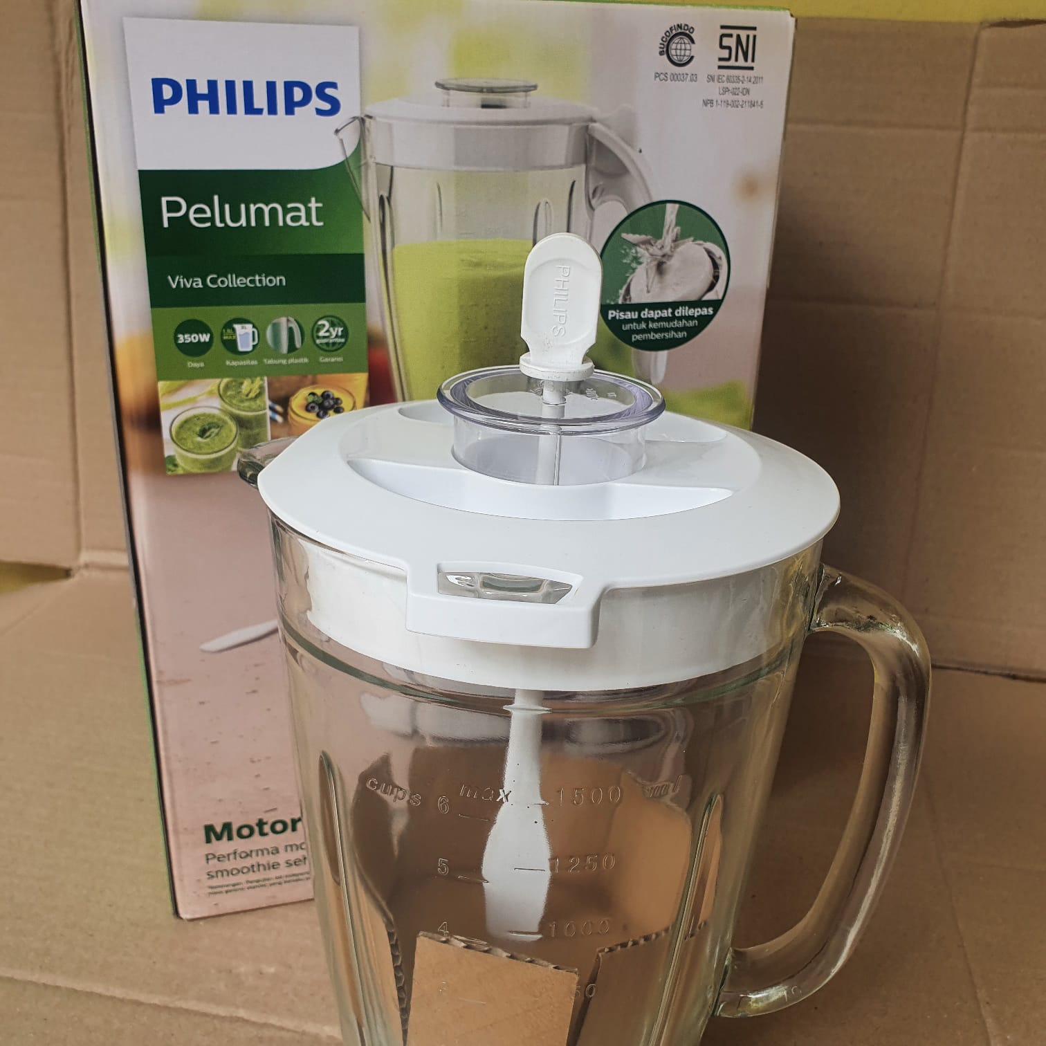 GELAS JUS GELAS KACA BUMBU BLENDER PHILIPS DRY MILL HR 2115 HR2116