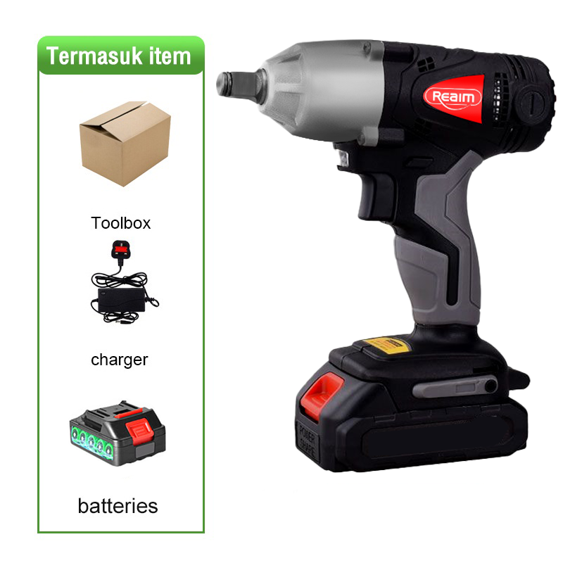 Reaim Cordless Electric Impact V Baterai Wrench Brushlessmobil