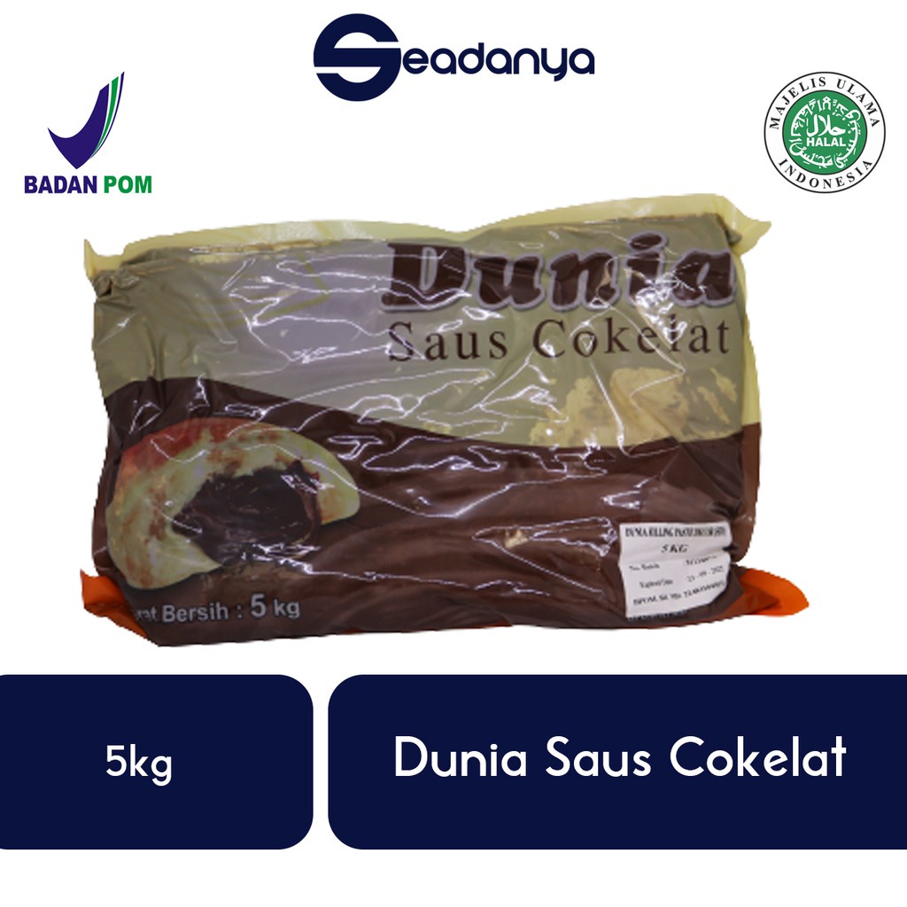 Dunia Saus Cokelat Filling Chocolate 5kg Isian Roti Kue Cake Rasa