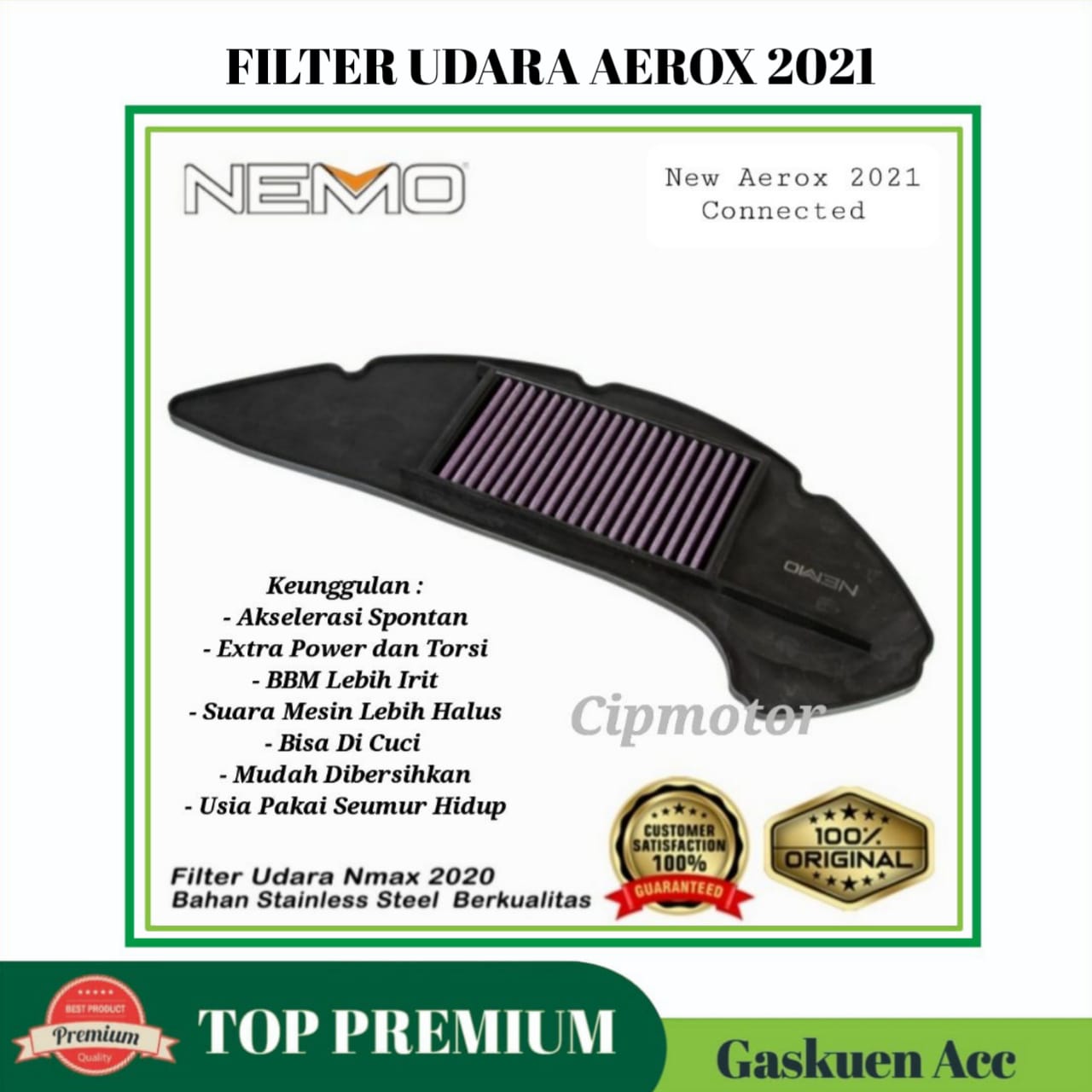 Filter Saringan Udara New Nmax 2020 2021 2022 Nemo Ferox Original