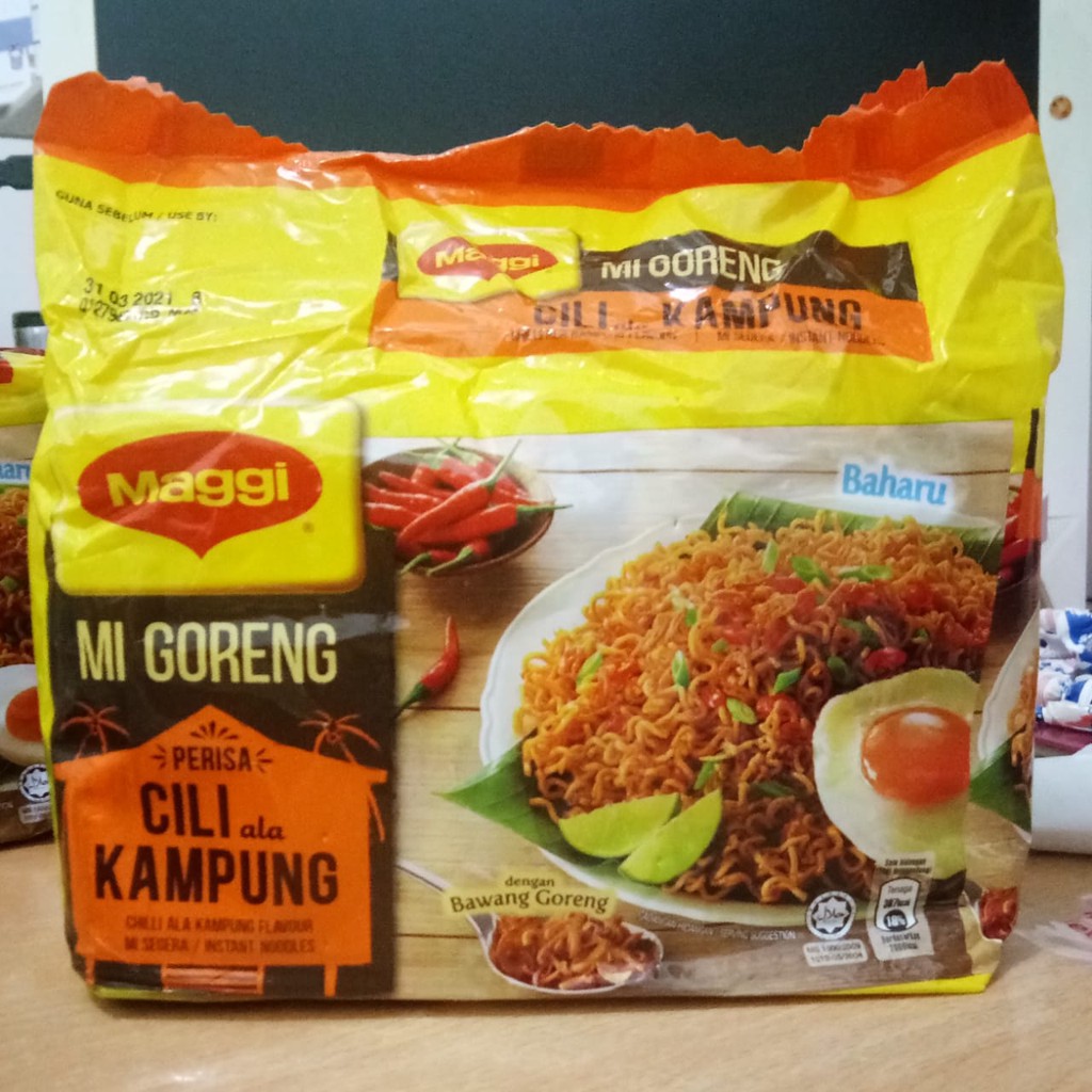 Maggi Mie 5x80gr Curry Noodles Perisa Sambal Tumis Bilis Cili Kampung