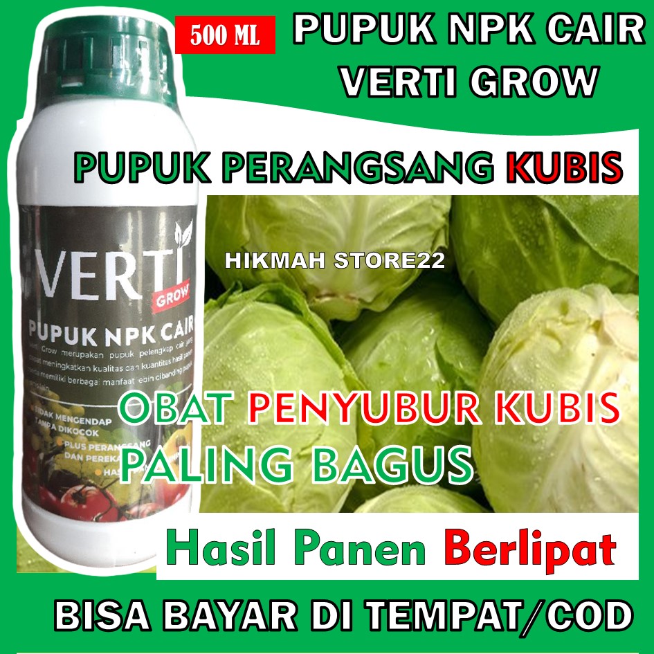 Pupuk Npk Cair Verti Grow Ml Pupuk Semprot Pelebat Tanaman Kubis